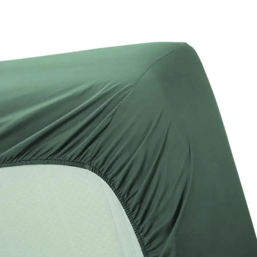 Hoeslakens-Ambiante Katoen - Topper Hoeslaken - 140x200 - Groen