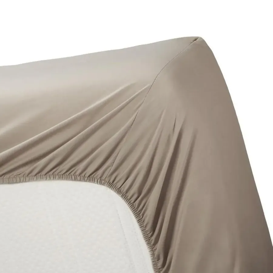 Hoeslakens-Ambiante Katoen - Topper Hoeslaken - 120x200 - Taupe