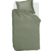 1-Persoons Dekbedovertrekken-Ambiante Satin Uni dekbedovertrek - 140x200/220 - Groen