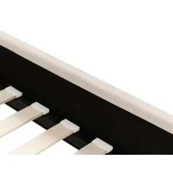 Twijfelaars-Beliani AMBILLOU - Bed - Lichtbeige - 140 x 200 cm - Polyester
