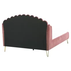 Beliani AMBILLOU - Tweepersoonsbed - Roze - 140 x 200 cm - Fluweel