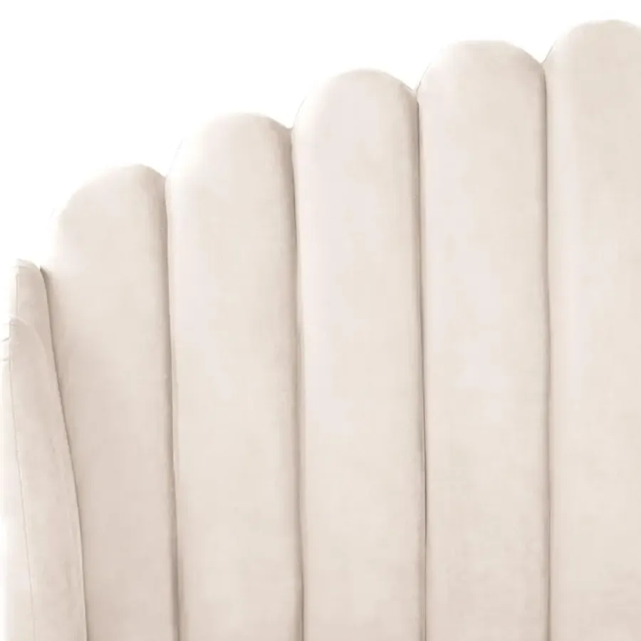 2-Persoons Bedden-Beliani AMBILLOU - Tweepersoonsbed - Goud - 180 x 200 cm - Fluweel