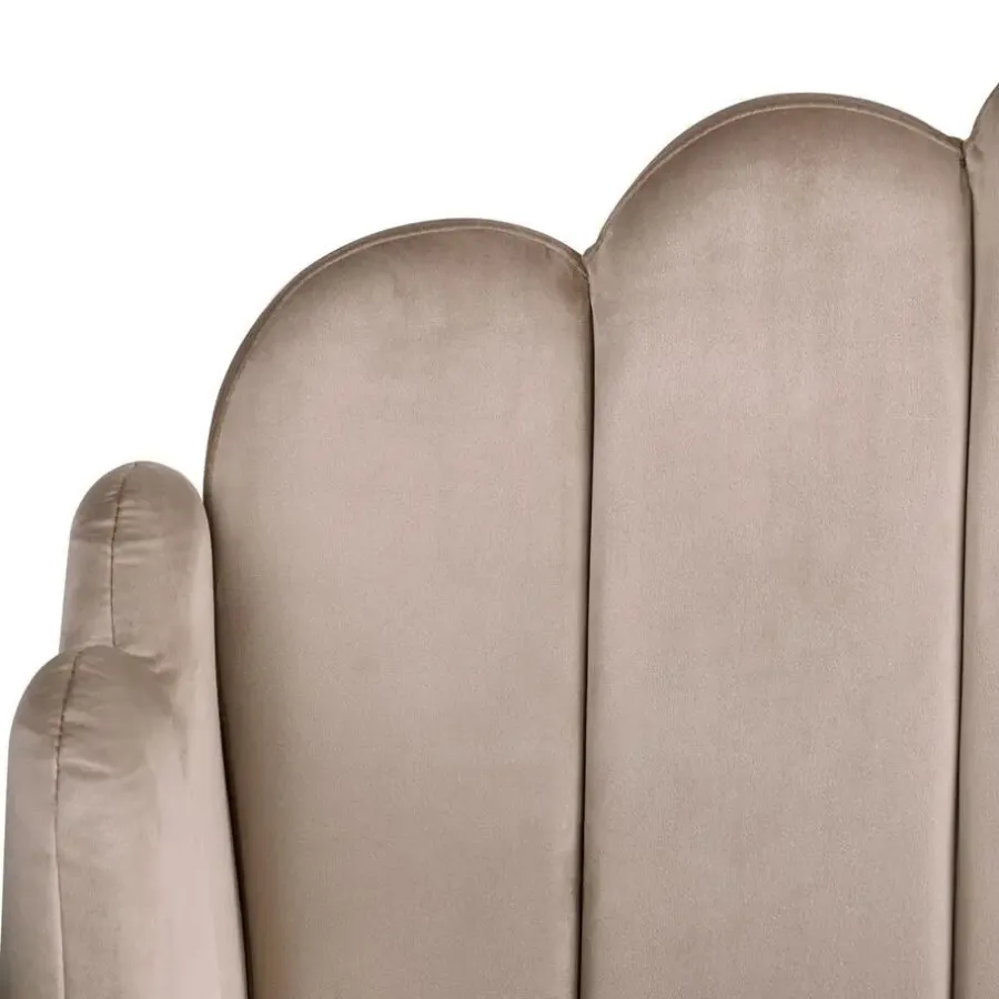 Beliani AMBILLOU - Tweepersoonsbed - Taupe - 180 x 200 cm - Fluweel
