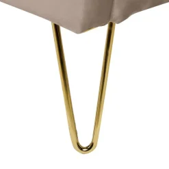 Beliani AMBILLOU - Tweepersoonsbed - Taupe - 180 x 200 cm - Fluweel