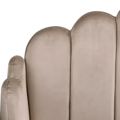Twijfelaars-Beliani AMBILLOU - Tweepersoonsbed - Taupe - 140 x 200 cm - Fluweel