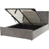 Beliani AMIENS - Bed met opbergruimte - Grijs - 160 x 200 cm - Fluweel
