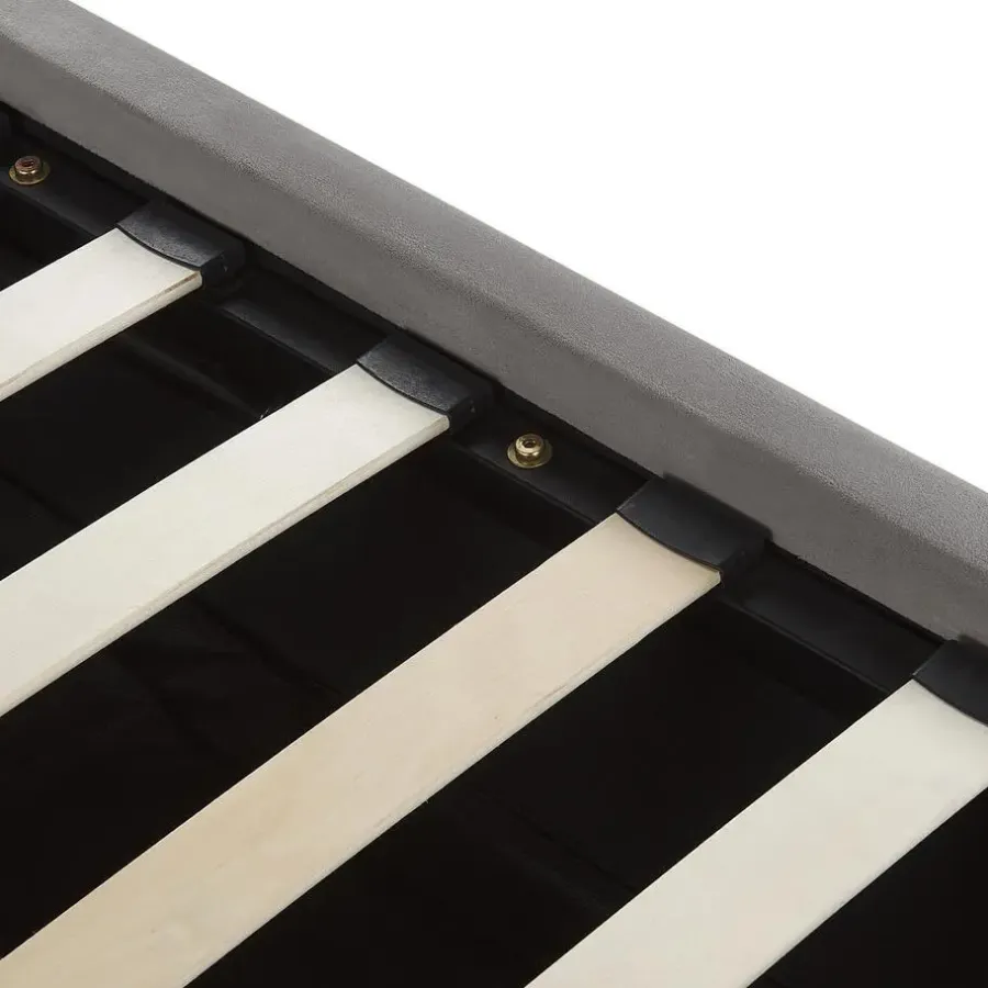 Beliani AMIENS - Bed met opbergruimte - Grijs - 160 x 200 cm - Fluweel
