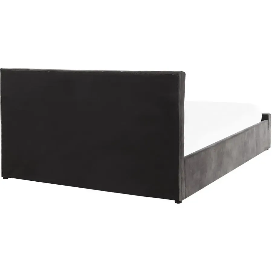 Beliani AMIENS - Bed met opbergruimte - Grijs - 160 x 200 cm - Fluweel