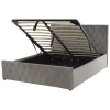 Beliani AMIENS - Bed met opbergruimte - Grijs - 140 x 200 cm - Fluweel