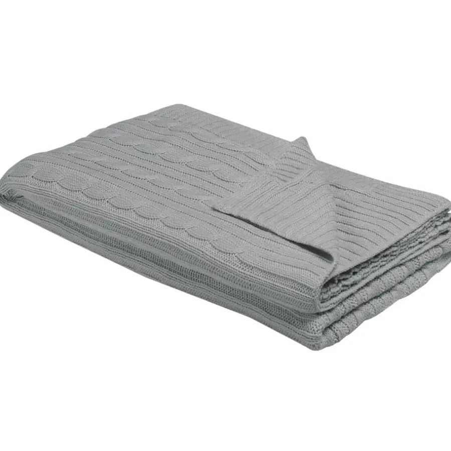 Beliani ANAMUR - Plaid - Grijs - 110 x 180 cm - Katoen