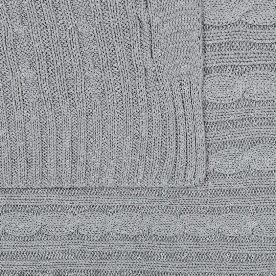 Beliani ANAMUR - Plaid - Grijs - 110 x 180 cm - Katoen