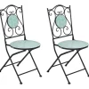 Bistro- & Balkonsets-Leen Bakker ANAPO - Set van 2 tuinstoelen - Zwart - IJzer