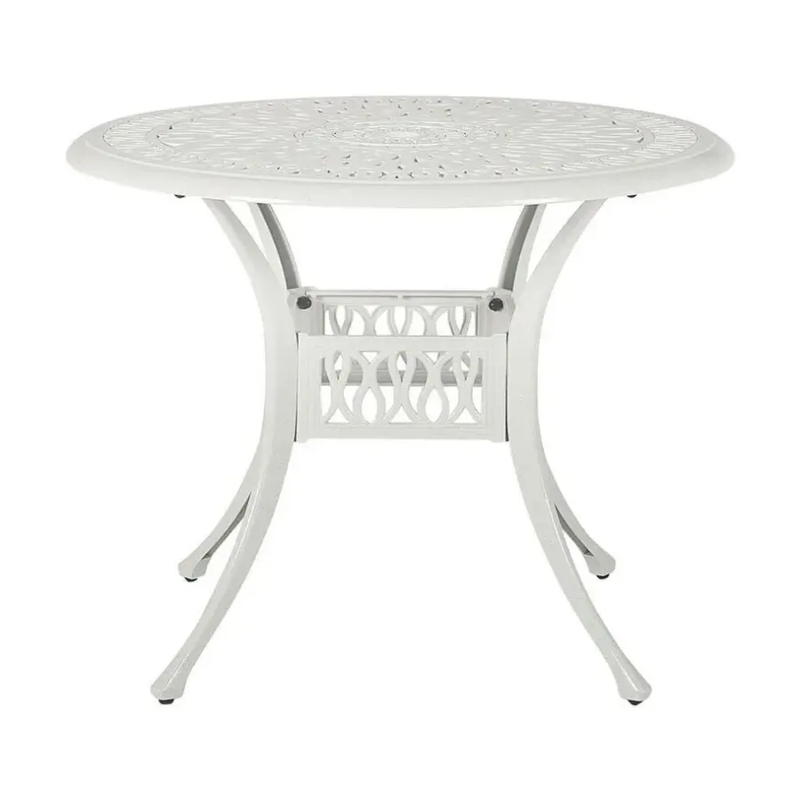 Beliani ANCONA - Tuintafel - Wit - 90 x 90 cm - Aluminium