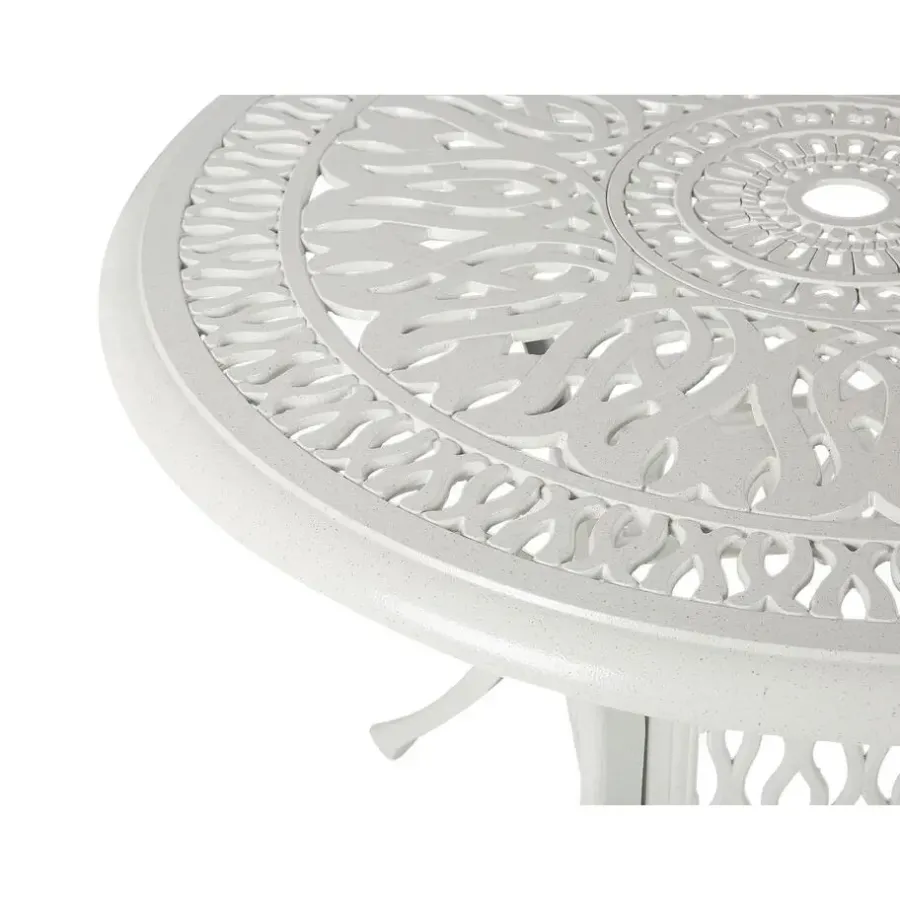 Beliani ANCONA - Tuintafel - Wit - 90 x 90 cm - Aluminium