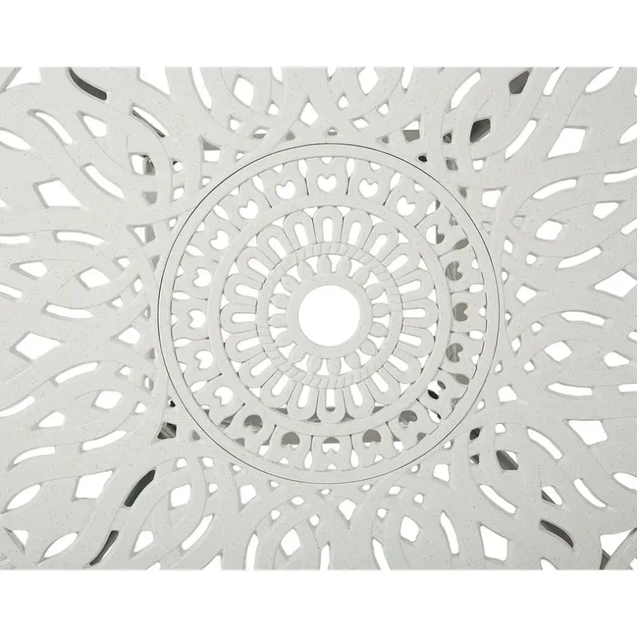 Beliani ANCONA - Tuintafel - Wit - 90 x 90 cm - Aluminium