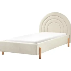 Beliani ANET - Bed - Beige - 90 x 200 cm - Stof