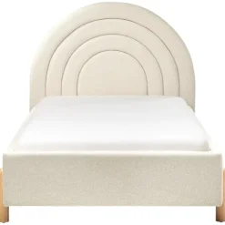 Beliani ANET - Bed - Beige - 90 x 200 cm - Stof