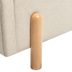 Beliani ANET - Bed - Beige - 90 x 200 cm - Stof