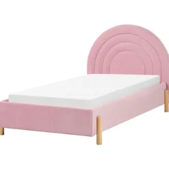 Beliani ANET - Bed - Roze - 90 x 200 cm - Fluweel