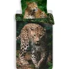 Animal Pictures Dekbedovertrek Luipaard - Eenpersoons - 140 x 200 cm - Groen