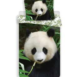 Kinderdekbedovertrekken-Animal Pictures Panda - Dekbedovertrek - Eenpersoons - 140 x 200 cm - Multi