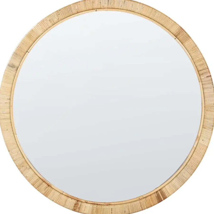 Spiegels-Leen Bakker ANLEZY - Wandspiegel - Naturel - Rotan