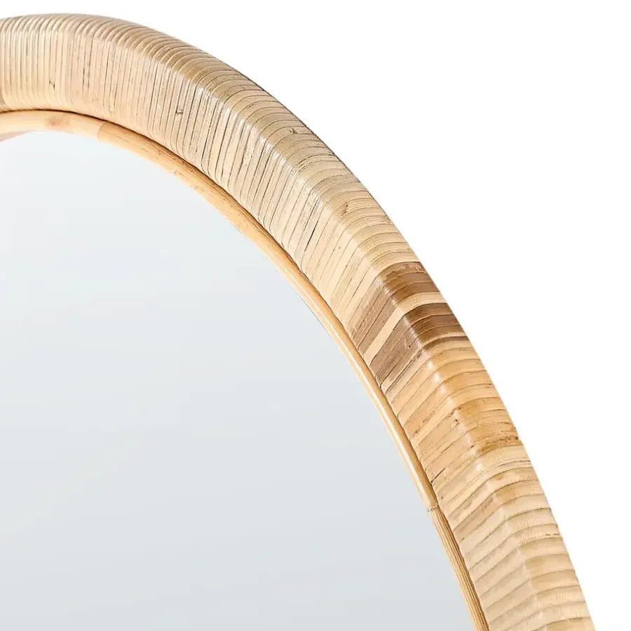 Spiegels-Leen Bakker ANLEZY - Wandspiegel - Naturel - Rotan