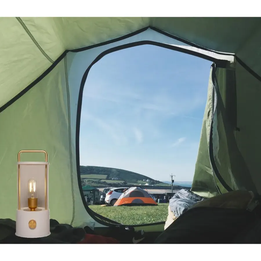 Kandelaars En Windlichten-Anna's Collection Anna Collection Camping tafellamp - wit - binnen en buiten