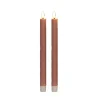 Anna's Collection Anna Collection Led dinerkaarsen - 2x - roze - 25 cm - 3D vlam