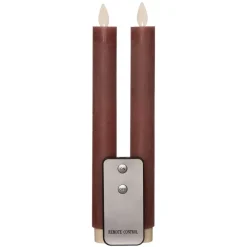 Kaarsen-Anna's Collection Anna Collection LED dinerkaarsen - 2x st - antiek roze - 23 cm