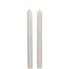 Anna's Collection Anna Collection Led dinerkaarsen - 2x - wit - 25 cm - 3D vlam