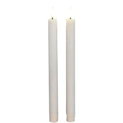 Anna's Collection Anna Collection Led dinerkaarsen - 2x - wit - 25 cm - 3D vlam