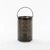 Anna's Collection Anna Collection Led sfeer lantaarn/lamp - zwart met goud - H19 cm
