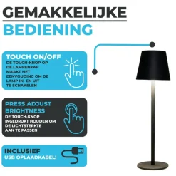 Staande Lampen-Anna's Collection Anna Collection Portable lamp staand - zwart - binnen en buiten