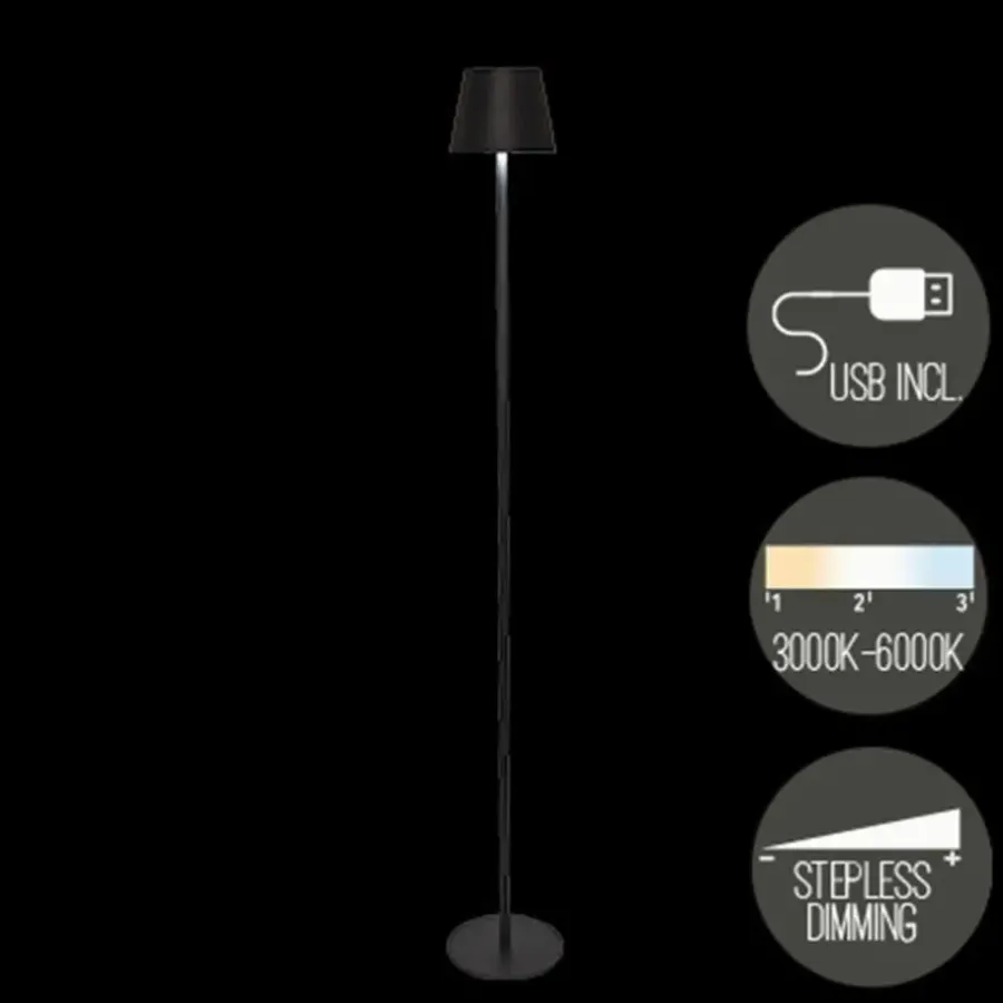 Staande Lampen-Anna's Collection Anna Collection Portable lamp staand - zwart - binnen en buiten