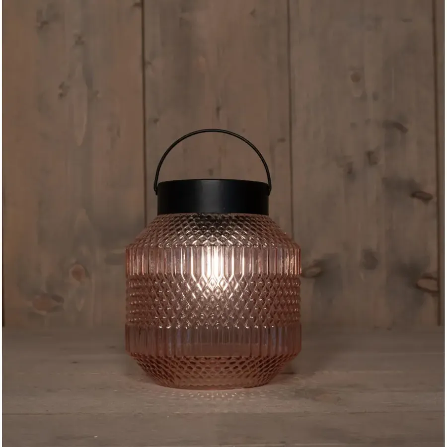 Anna's Collection Anna Collection Tuin lantaarn Julia - Solar - zwart - D16 x H16 cm