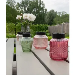 Anna's Collection Anna Collection Tuin lantaarn Julia - Solar - zwart - D16 x H16 cm