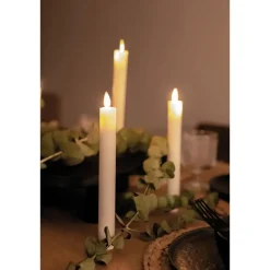 Kaarsen-Anna's Collection Dinerkaarsen - wit - 2 stuks - LED - 23 cm