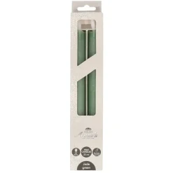 Kaarsen-Anna's Collection LED dinerkaarsen - 2x - jade groen - 23 cm
