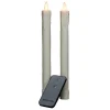 Anna's Collection LED Dinerkaarsen - 2x stuks - ivoor - 24 cm