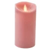 Kaarsen-Anna's Collection Led stompkaars - oudroze - H15 x D7,5 cm