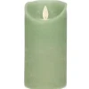 Kaarsen-Anna's Collection Led stompkaars - jade groen - H15 x D7,5 cm