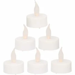 Anna's Collection LED theelichtjes - 6x stuks - wit