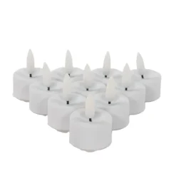 Anna's Collection LED waxinelichtjes - 10x - wit -3,5 x 1,5 cm