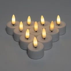 Anna's Collection LED waxinelichtjes - 10x - wit -3,5 x 1,5 cm
