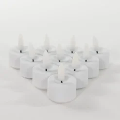 Anna's Collection LED waxinelichtjes - 10x - wit -3,5 x 1,5 cm