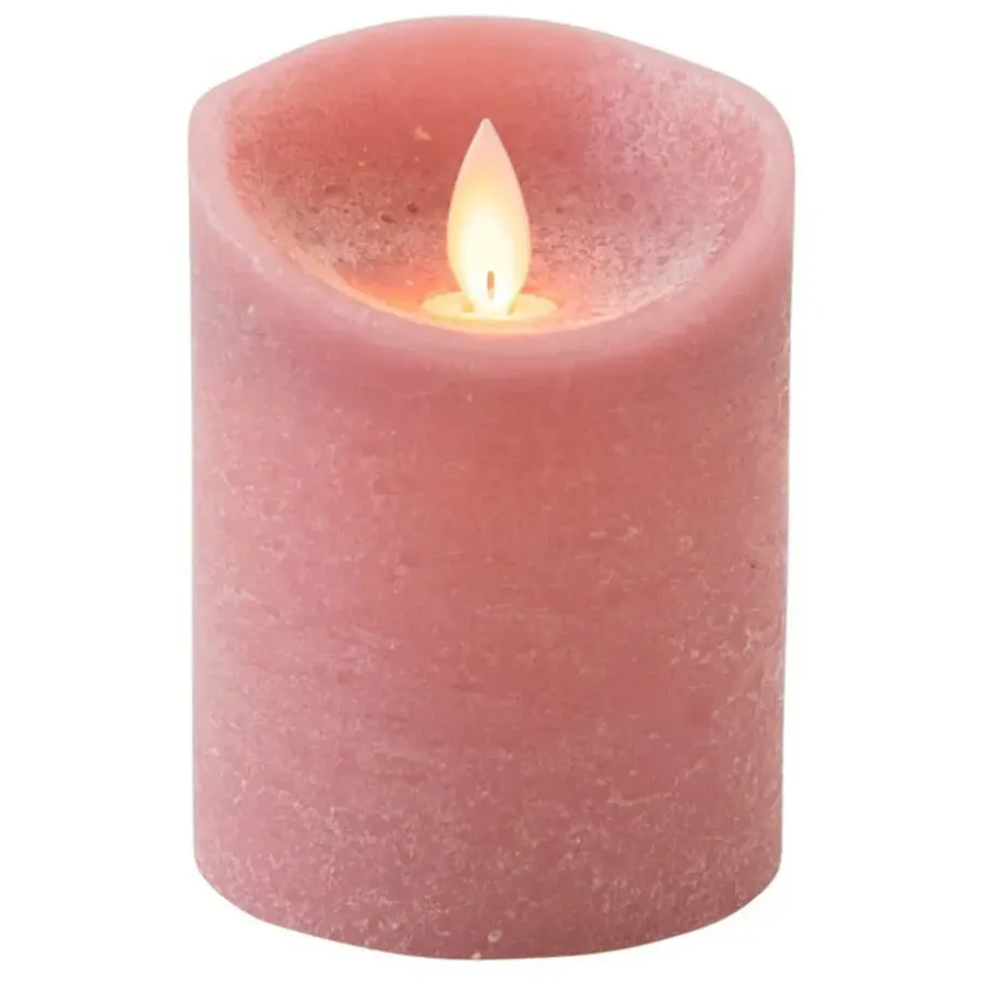Kaarsen-Anna's Collection Stompkaars - LED - antiek roze - H10 cm