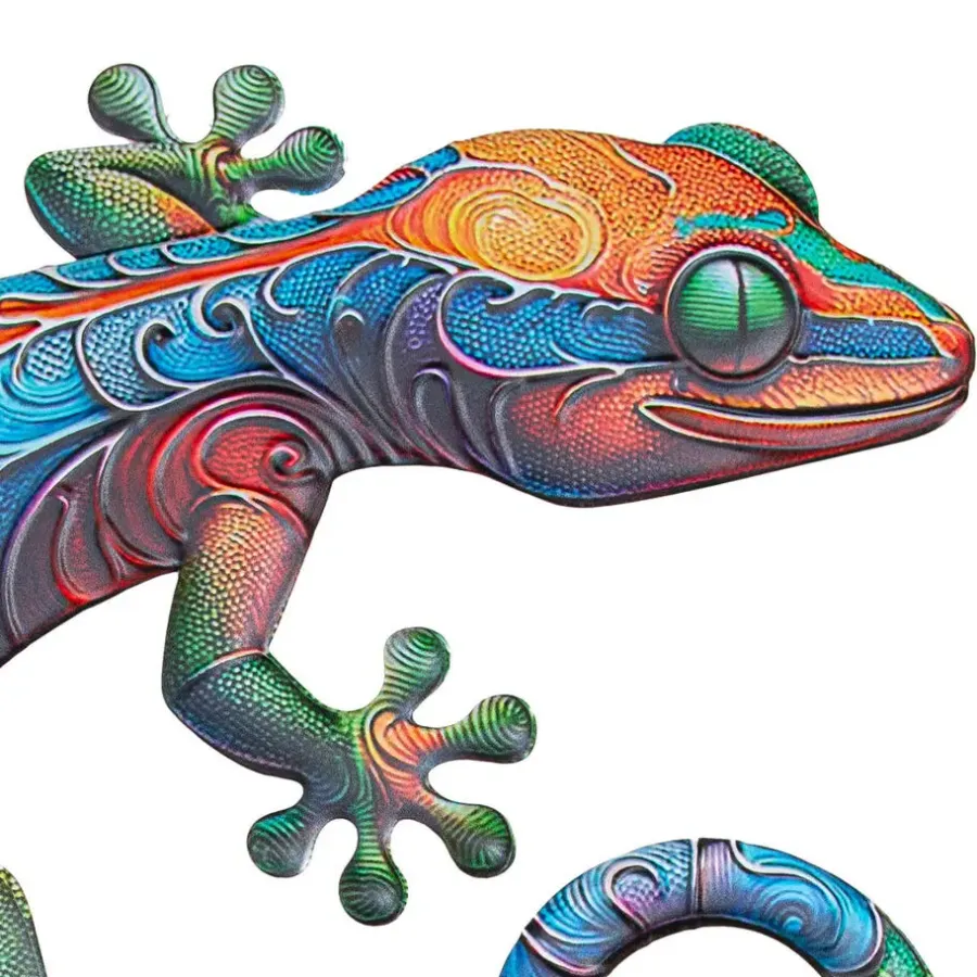 Tuindecoratie-Anna's Collection Tuindecoratie Gecko hagedis - 41 cm - metaal