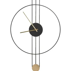Leen Bakker ANNIVIERS - Wandklok - Zwart - Staal