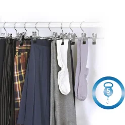 ACAZA Antislip Broekhangers met Knijpers - 30 stuks Kleding Hangers met Klemmen- 31cm